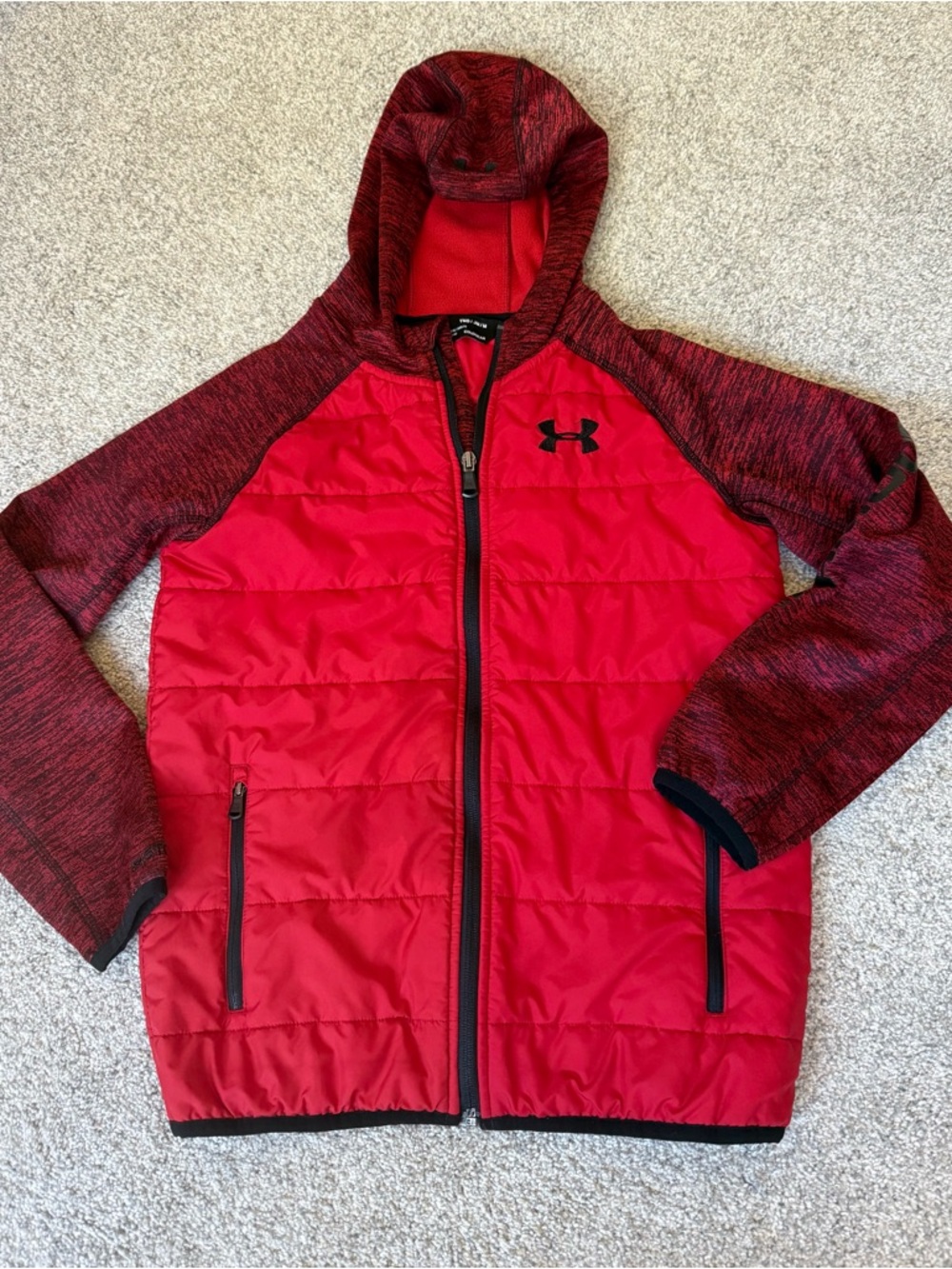 Under Armour Kids' Red Hooded Insulated Jacket